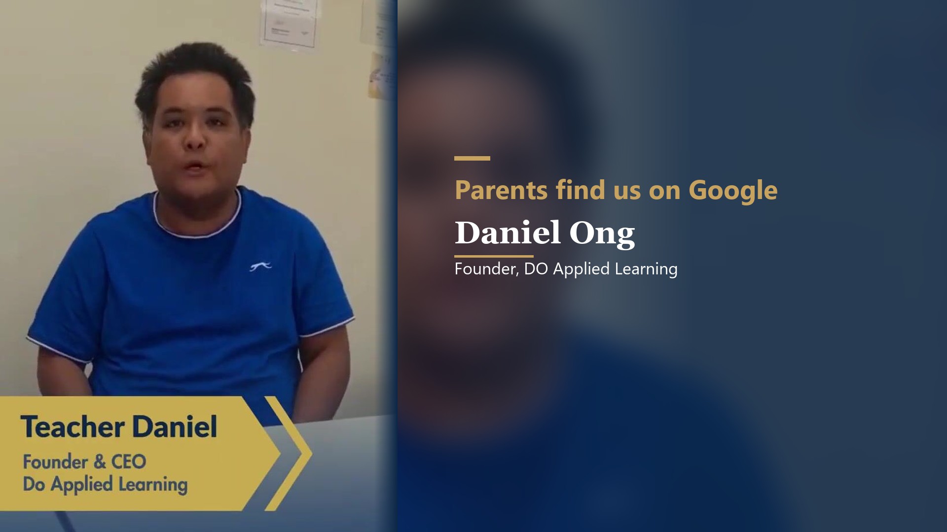 Daniel Ong, Founder, DO Applied Learning